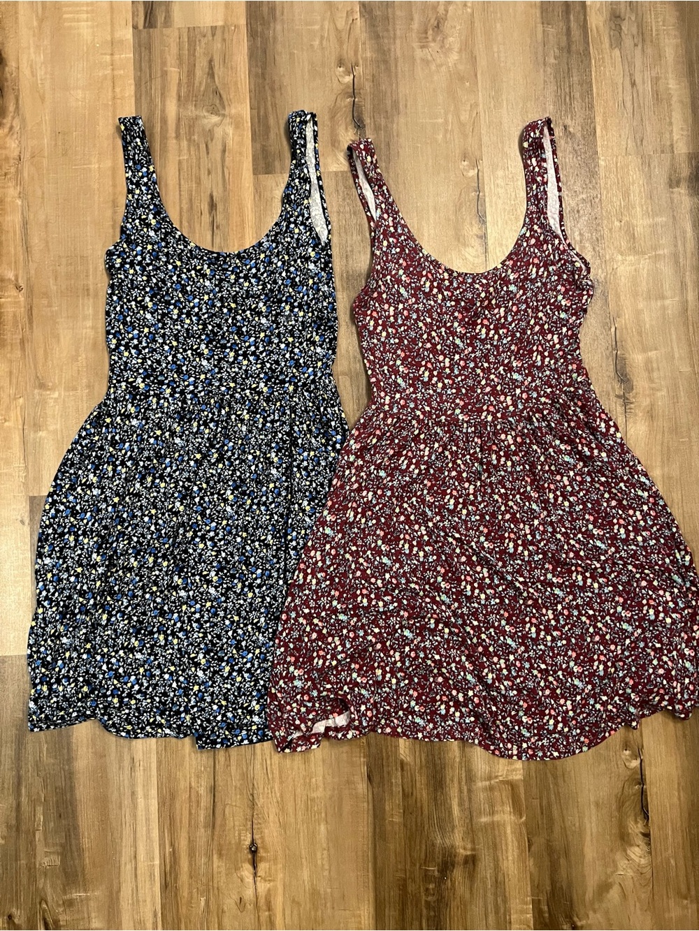 American Eagle Outfitters Floral Scoop Neck Mini Dresses - set of 2